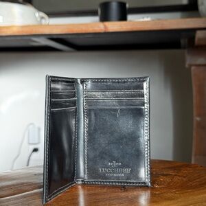 Lucchese Black Leather Card Holder